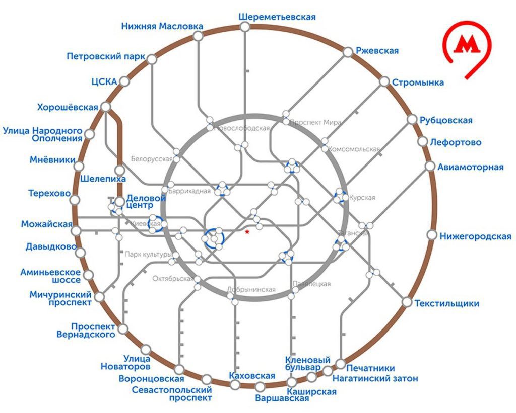 Метро новое кольцо схема